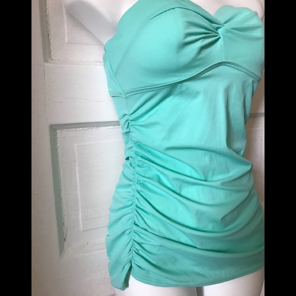 Victoria’s Secret strapless sea green tankini - Picture 3 of 8